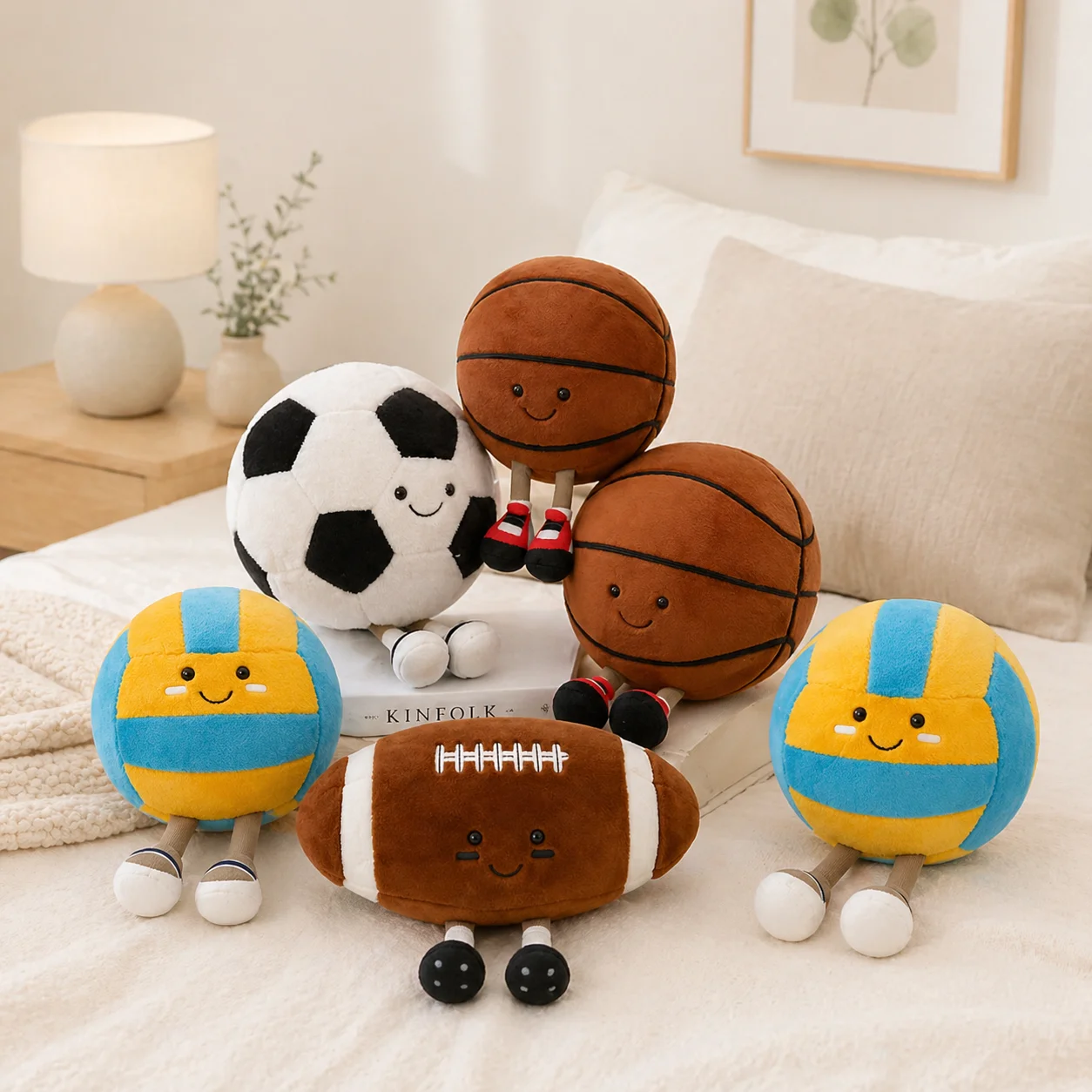 

Creative New Football, Basketball, Volleyball, Rugby Plush Toys, Realistic Sports Stuffed Dolls Ideal Birthday Gifts for
