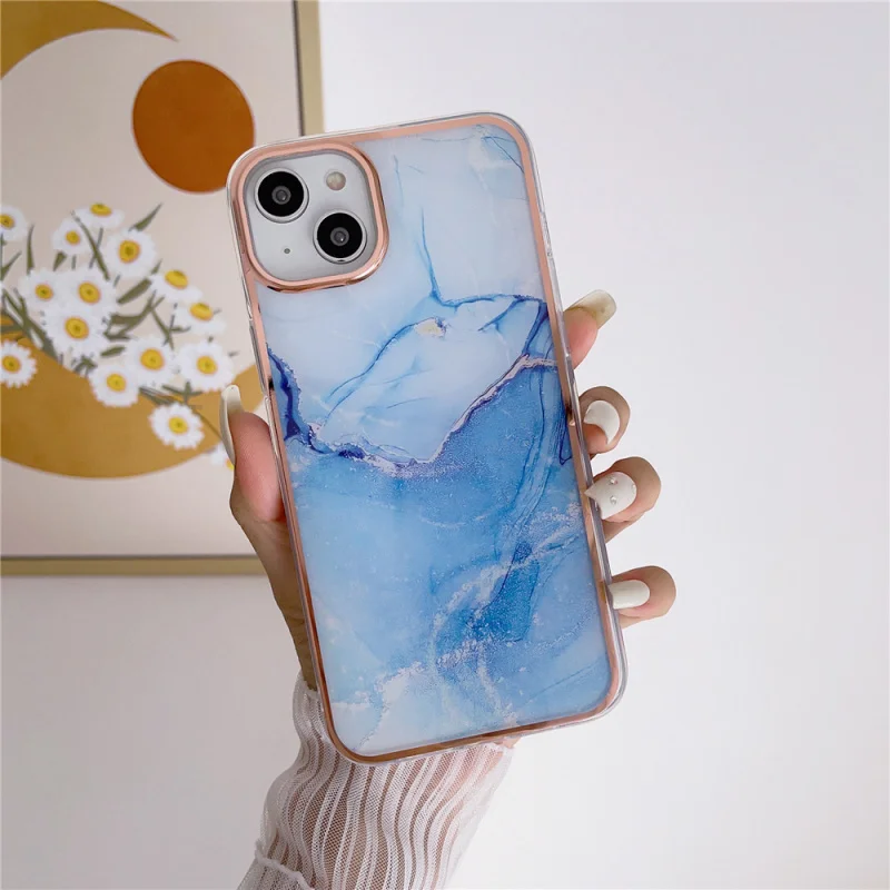 

Electroplated marble pattern phone case suitable foriPhone 16/15/14promax