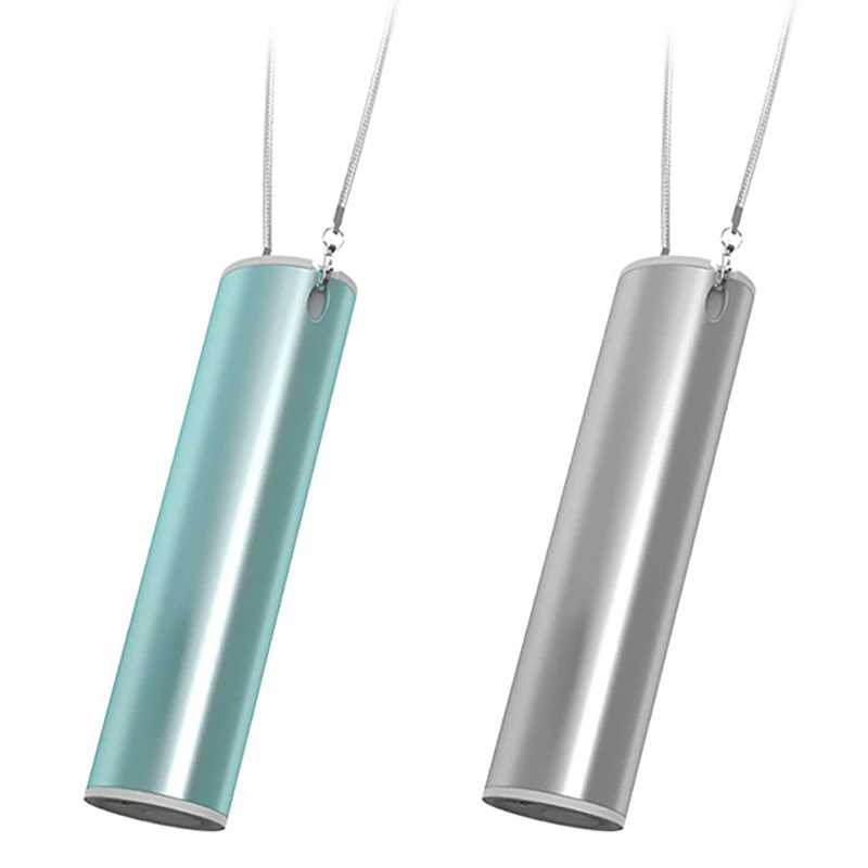 

2 Pcs Hanging Neck Air Purifier, Personal Wearable Air Purifier Mini Portable Negative Ion Air Purifier, Blue & Gray