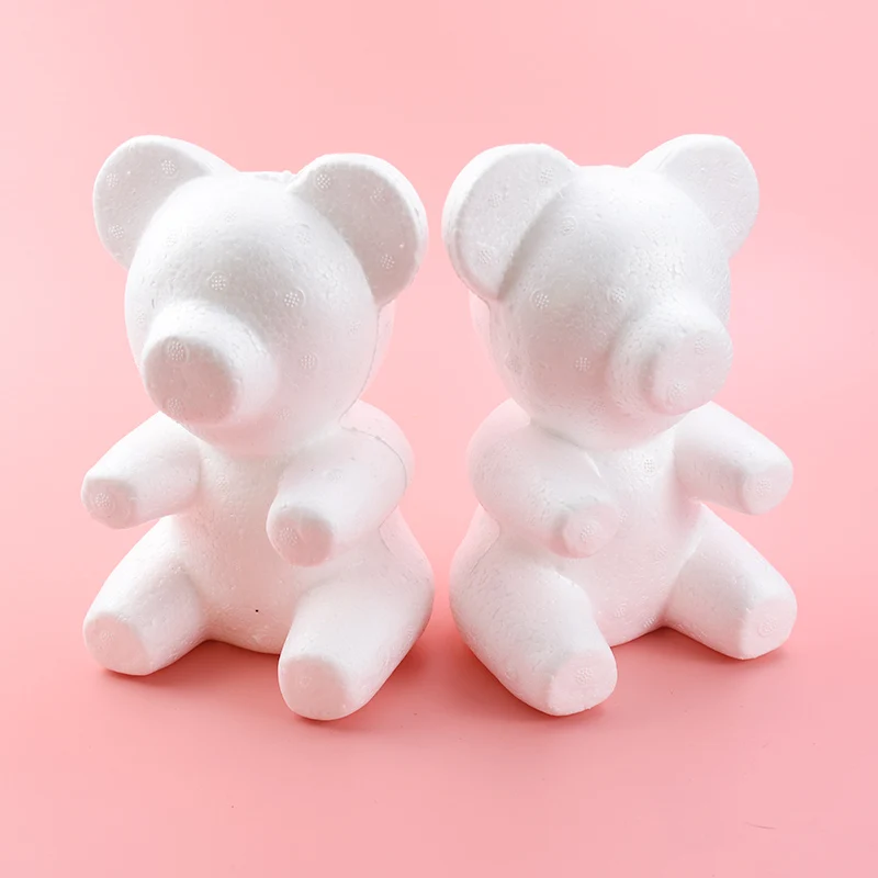 20 cm/30 cm Künstliche Blumen Blase Teddybär der Rosen Form DIY Geschenke Polystyrol Styropor Hochzeit Valentinstag Geschenk – Detail 20