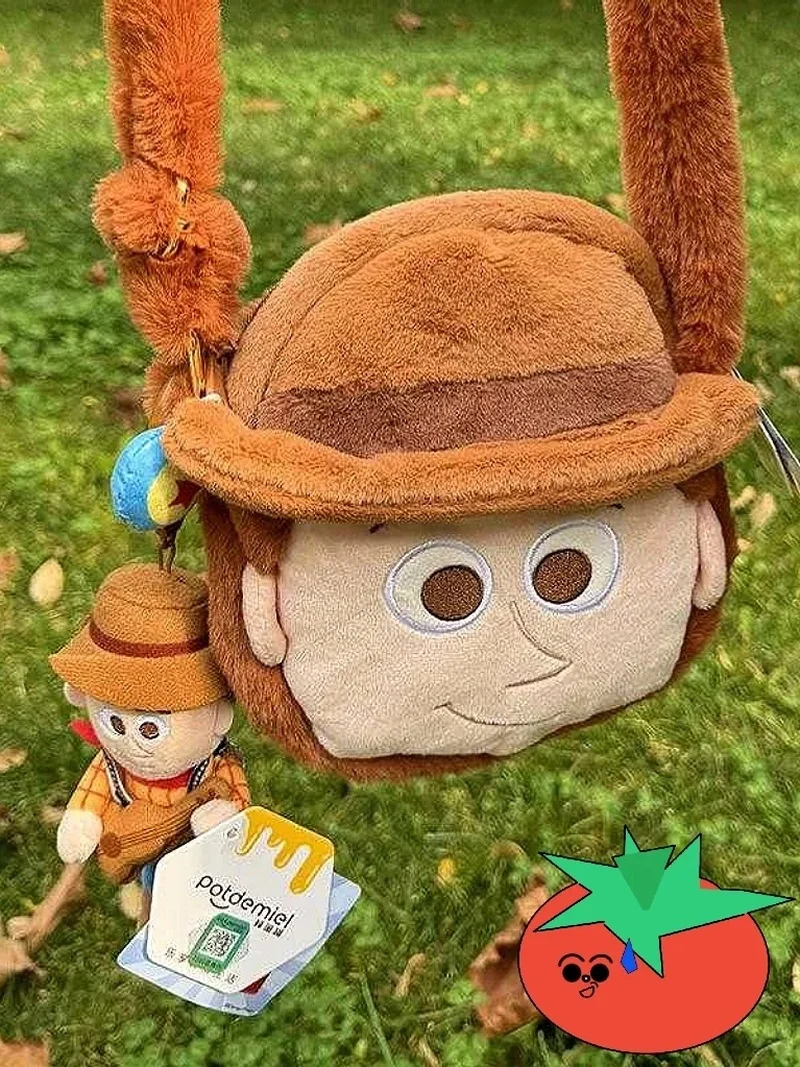 Potdemiel Disney Toy Story Buzz Lightyear Woody Women's Plush Shoulder Bag Cute Anime Cartoon Handbag Crossbody Bag Toys Gifts