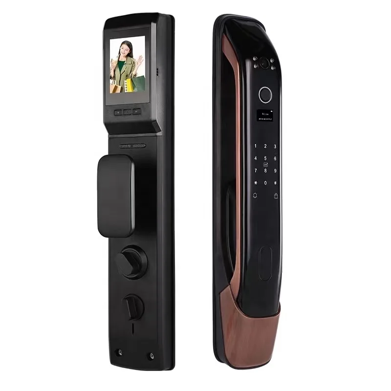 Smart Aluminum Alloy Door Lock with Built-in Tuya Application and Biometric Fingerprint Recognition,with Camera