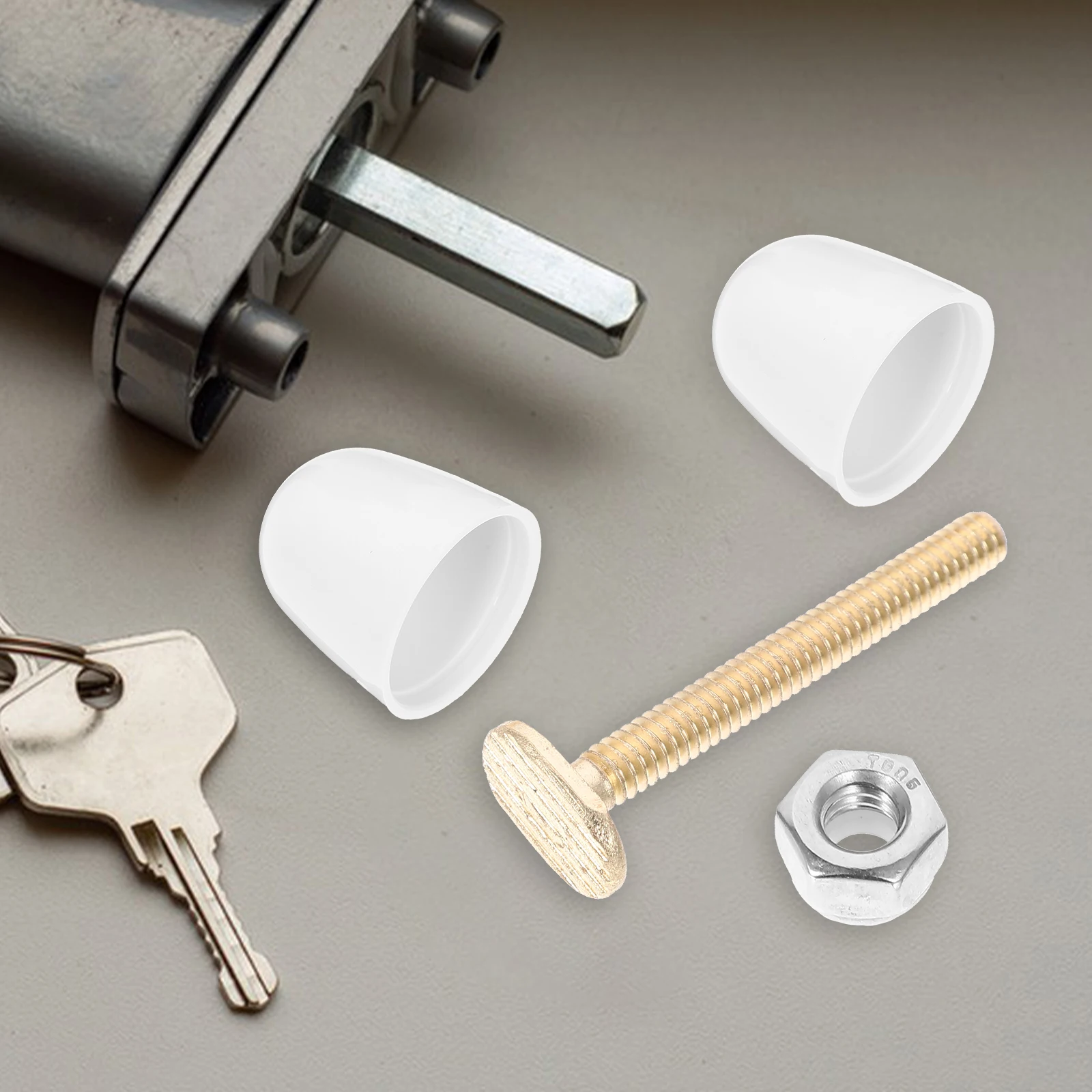 

Toilet Seat Fixing Bolt Kit Hardware Replacement Parts Decorative Toilet Screws Covers Anti Rust Durability Easy Installation