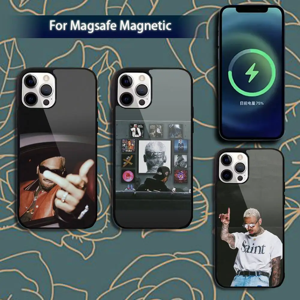 

Rapper USA C-Chris B-Brown Phone Case For iPhone 17,16,15,14,13,12,11,Pro,Max,Plus,Mini,Magsafe,Magnetic Wireless Charging Case