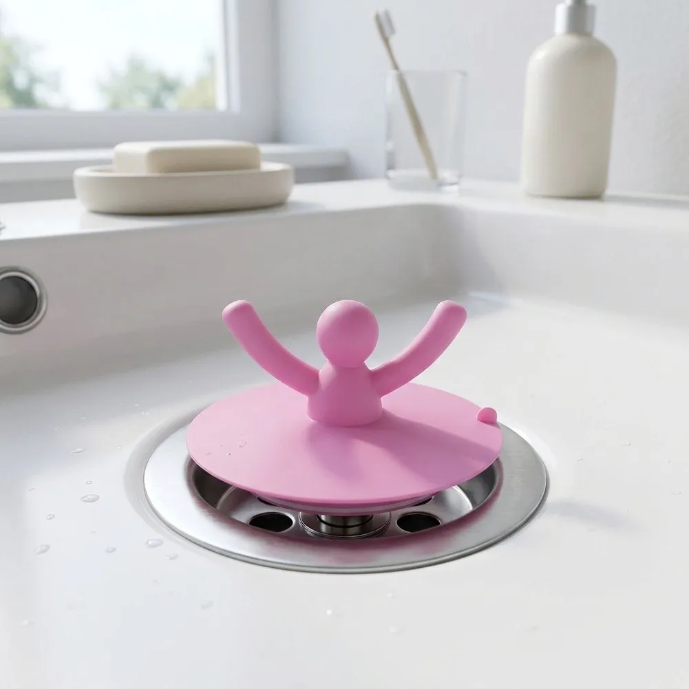 Functional Drain Bung Using Silicone Material with Human Profile Design for Drain Mouth Sealing in Common Household Wet Zones