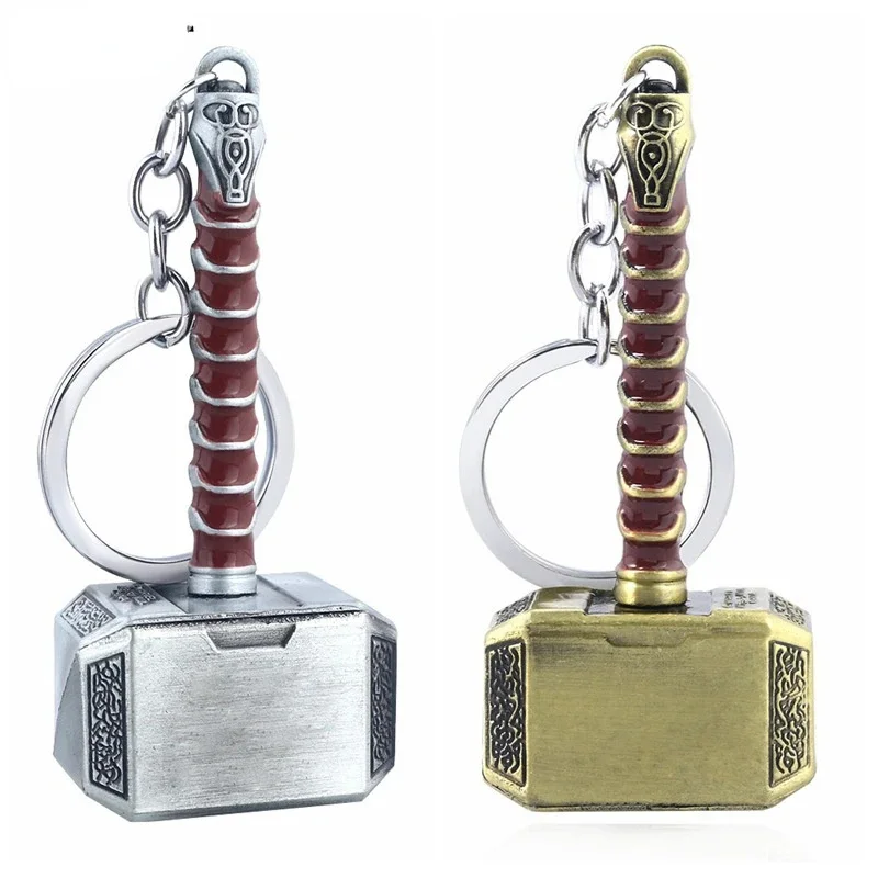 European and American Thor Hammer Keychain Thor Hammer Necklace Pendant Jewelry Wholesale