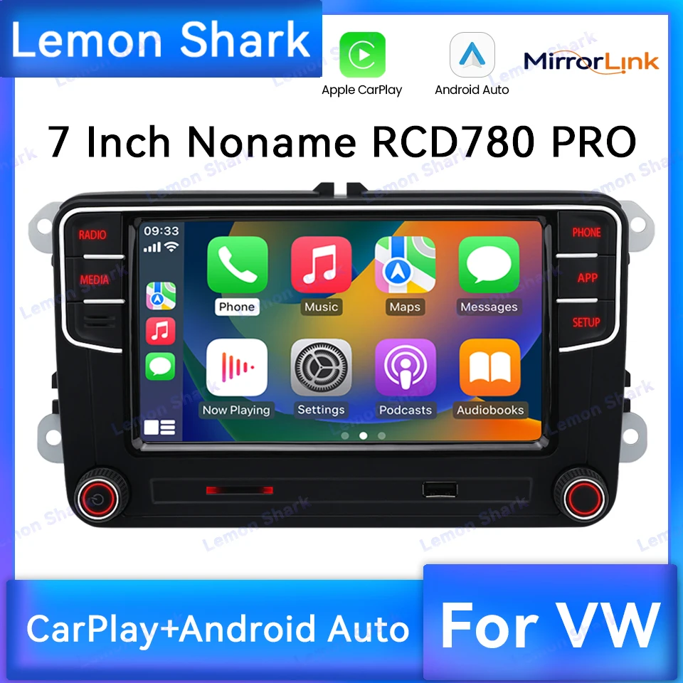 7 inch MIB Carplay Car Radio Noname RCD780 Pro Android Auto Bluetooth Player Touch Screen for VW Golf Passat Tiguan Caddy Jetta