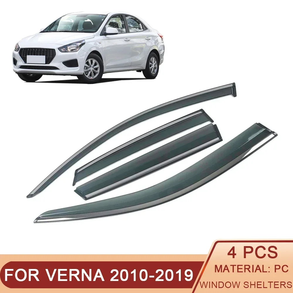 For HYUNDAI Verna I25 Accent Solaris Grand Avega RB Hatchback Sedan Car Window Rain Shade Visors Shield Shelter Deflector