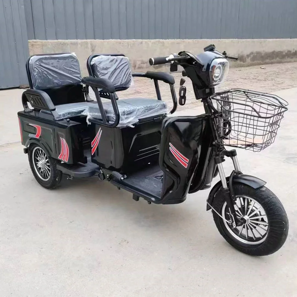 600W 48V Ebike 3 Wheel Electric Tricycle Multifunction Family Use Cargo Electric Delivery Eike for Adults