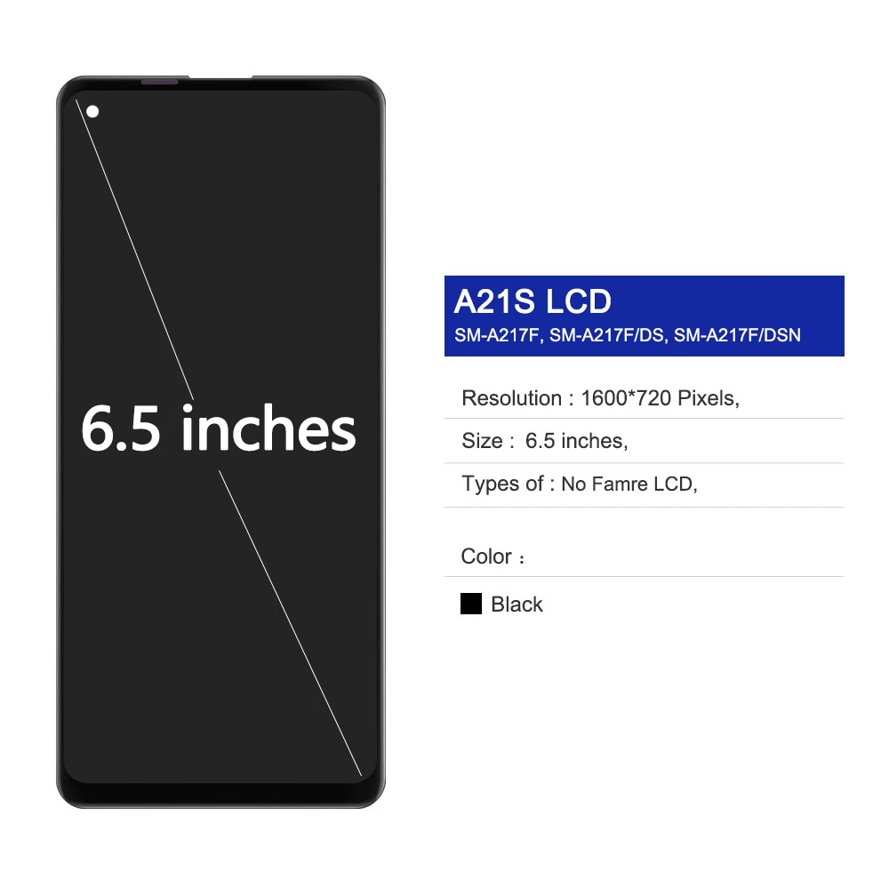 6.5" Display For Samsung Galaxy A21s LCD Display Touch Screen Digitizer Assembly For Samsung A21s A217 A217F A217F/DS image 2