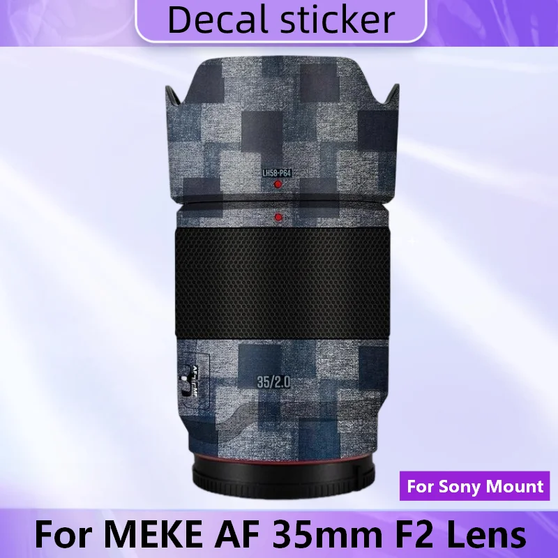 소니 마운트 렌즈용 MEKE AF 35mm F2 렌즈 스티커 비닐 랩 필름 렌즈 바디 보호 스티커 프로텍터 코트 35 F2