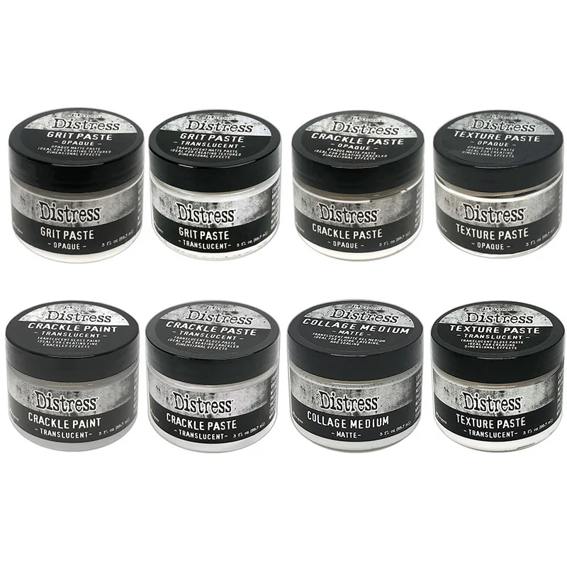 

Tim Holtz Sculpting Paste Texturizing Paste Grit Paste for Embroidery Paste Matte Transparent Translucent Vintage Crackle RANGER