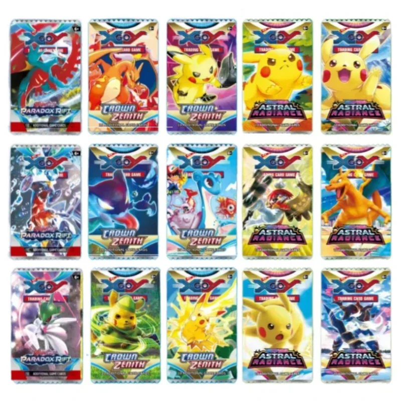 Random Box/324PCS Original Pokemon Cards Deck Box Cute Pikachu Party Games Anime Cards VMAX GX English Table Game Playing Cards