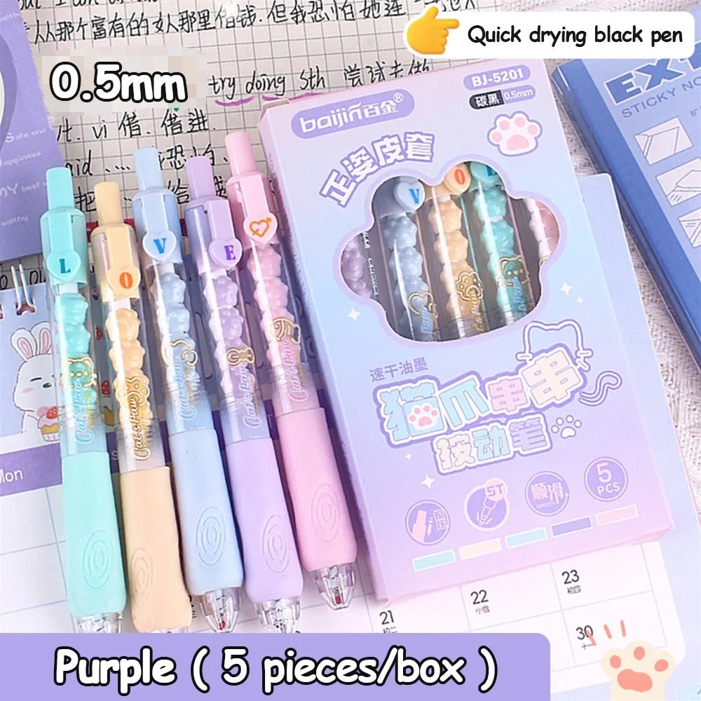 

New Plastic Exam Water Pen 0.5 Mm Writing Supplies Erasable Pen Press Black Pen Signature Pen