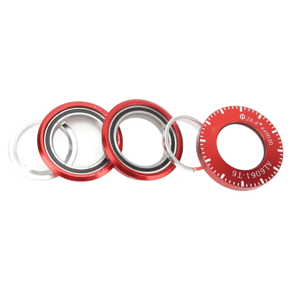 44mm Folding Bike Headset Build In Bearing Red Color Bicycle Headset 1 Set Folding Bicycle Bowl Set For Folding Bike