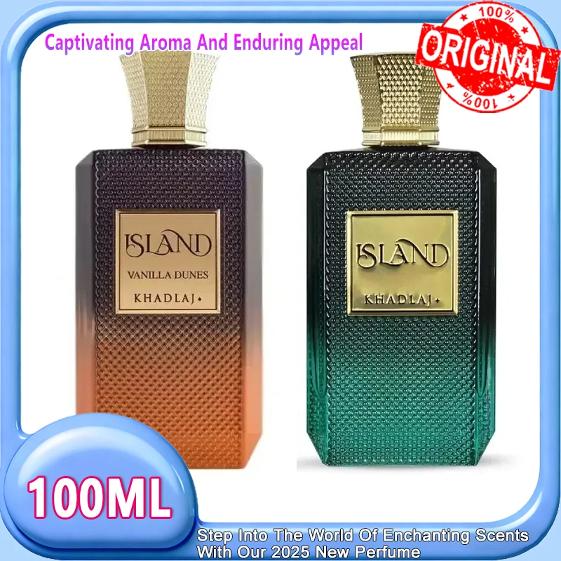 

100 мл долговечные мужские духи Khadlaj Island Vanilla Eau De Parfum Spray Oriental Tune Дубай Аравия Parfums