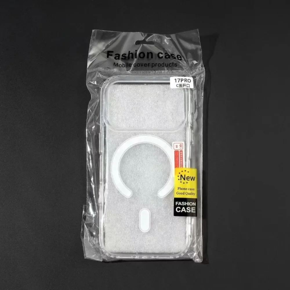 Transparente MagSafe-Hülle für iPhone 18 17 Air 16 16E 15 14 13 12 Mini 11 Pro XR X XS Max 7 8 Plus Magnetische Kabellose Ladehülle – Detail 3