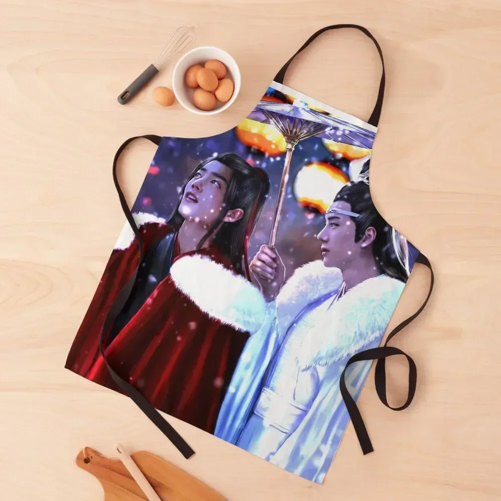

Wangxian winter Apron Waiter Uniforms Chef Uniform For Men Smock for hairdressing kitchen clothes Apron