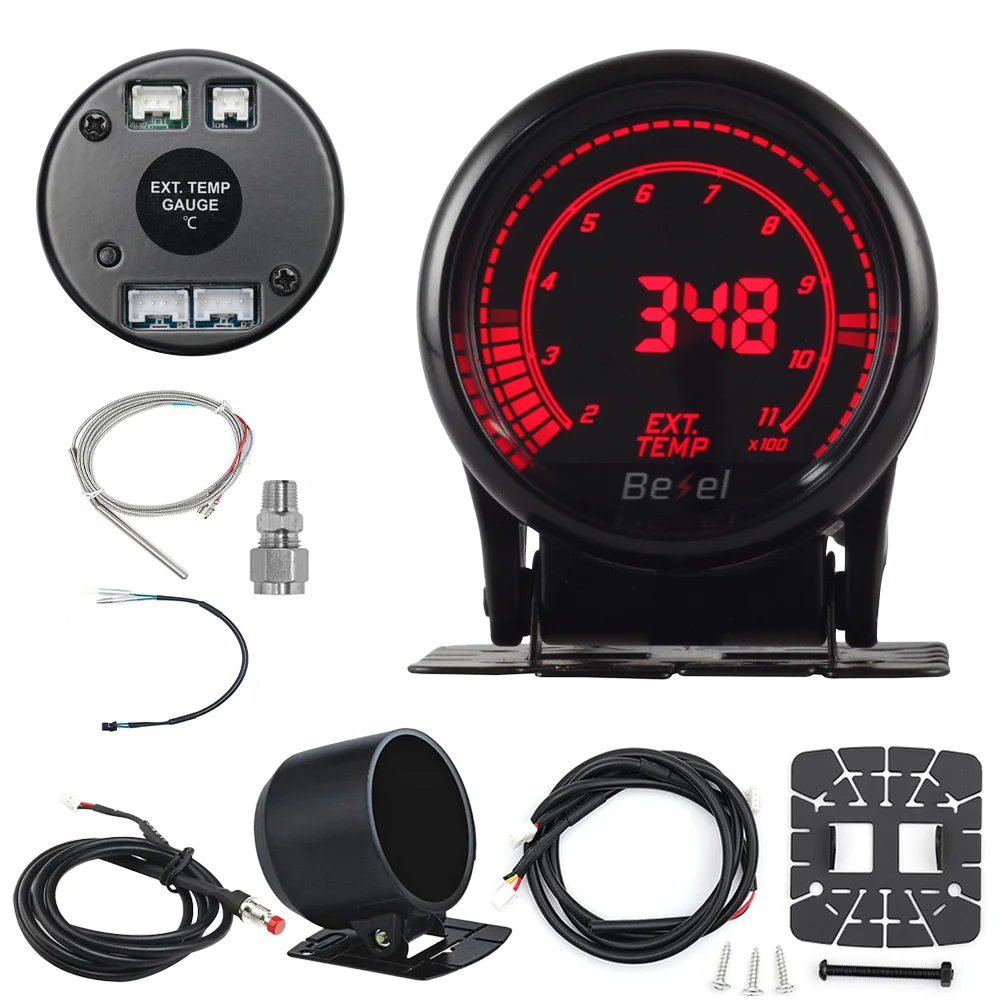 HA Zubehör 2 Zoll 52mm Digitales Auto-Messgerät 10-Farben Öldruck Turbo Boost EGT Abgastemperatur Drehzahlmesser Wasser- und Öltemperatur – Detail 20