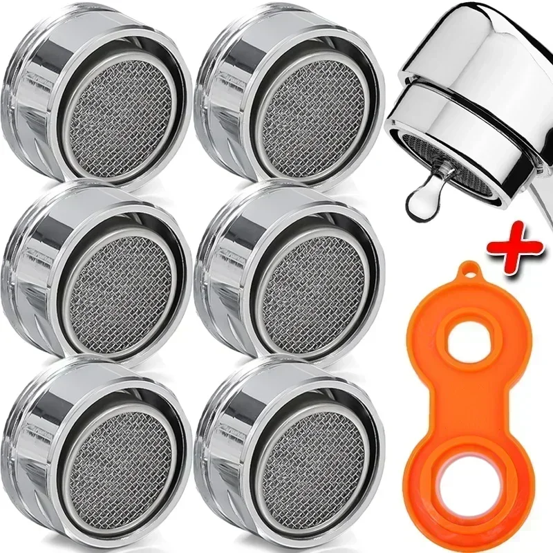 1/6 zestaw mosiężny kran oszczędzający wodę kran aerator gwint bateria do łazienki Bubbler wymienny filtr dysza mieszana 24mm część łazienkowa