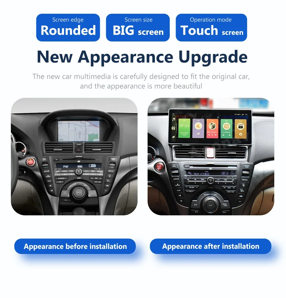 Android 12 Car Radio For Honda Acura TL 2009 2010 2011 2012 2013 2014 Auto Multimedia Player GPS Navigation Stereo Carplay Unit