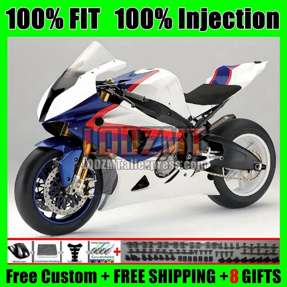 OEM Body For BMW S1000 S 1000 RR CC 1000RR 17-18 103No.84 1000CC S1000RR S1000-RR 17 18 2017 2018 Injection White blue Fairing