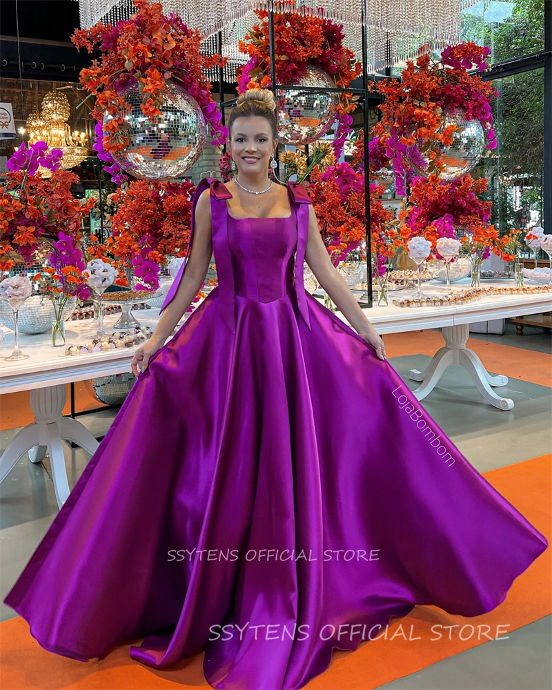Elegant Red Celebrity Evening Dresses Long for Women Plus Size Party Gowns Straps With Bow Vestidos De Noche Para Mujer 2024