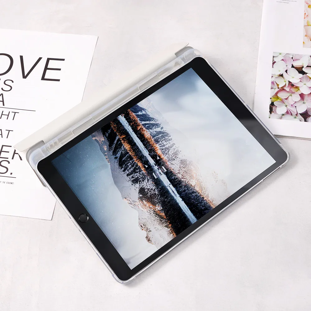 Чехол С Рисунком Листьев и карандашом для iPad 10,9 Air 4 5 10,2 дюйма 8 9 поколения 9,7 5th 6th Mini 5 6 12,9 iPad Pro