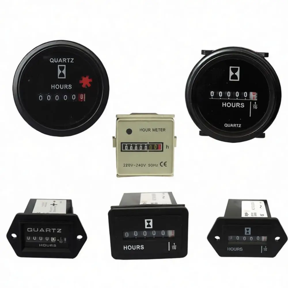 For SUMW Industrial Hour Meter Gauge Excavator Crane Loader Generator Maintenance Tracking Electric Timer Instrument