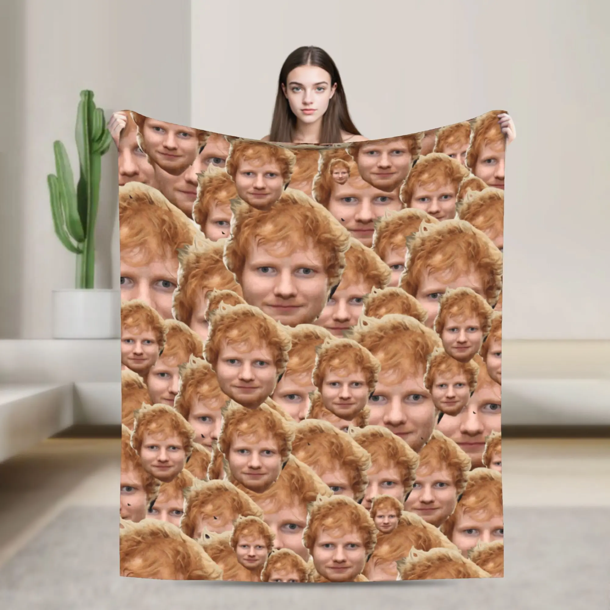 British Ed Sheeran head Songs Blanket Soft Warm Street Trend Plush Bedding Throws For Outdoor Picnic Flannel Bedspread Bed Cover