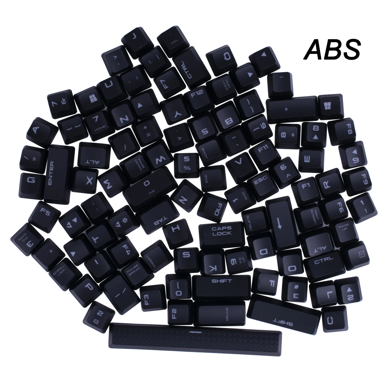 A Full Set Original Key Caps Keycaps for CORSAIR K70 LUX/K70 LUX RGB/K95 Mechanical Keyboard Black White ABS PBT