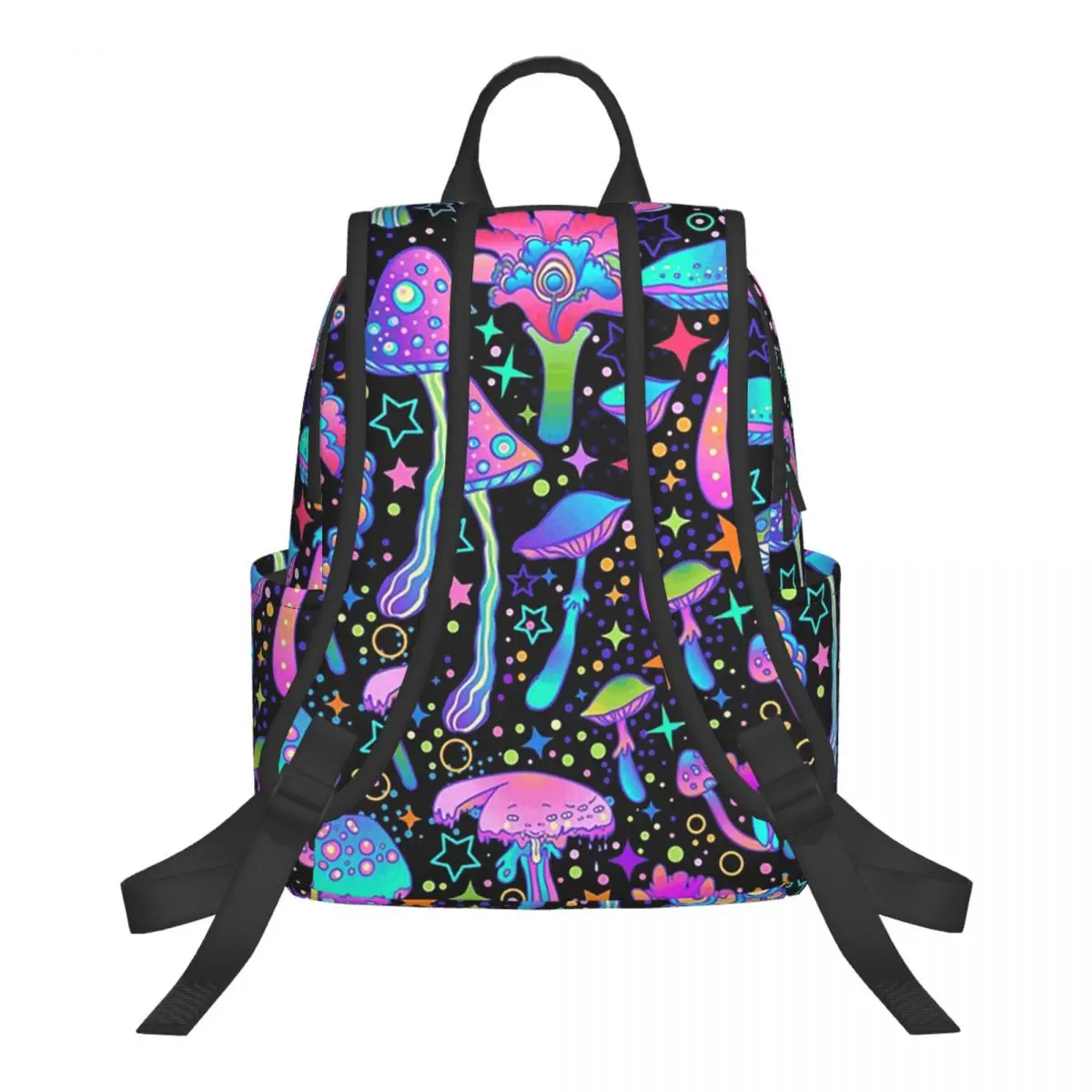 Psychedelic Magic Mushrooms Print Lava Student Backpack School Bag Hiking Travel Daypack for  Fashion Bookbag Shoulder Bags