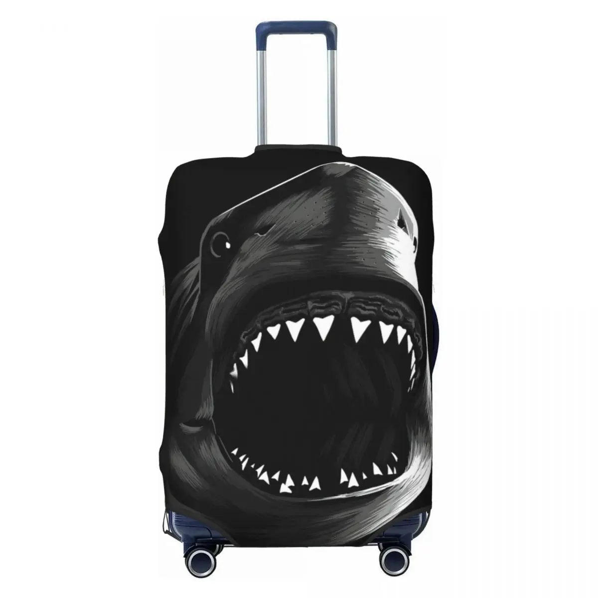 Great Shark Print Luggage Protective Dust Covers Elastic Waterproof 18-32inch Suitcase Cover Travel Accessories