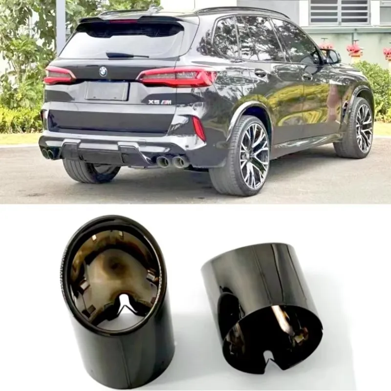 1 pair of stainless steel exhaust pipe tip decorative muffler nozzles F97 X3M, F98 X4M, F95 X5M, F96 X6M