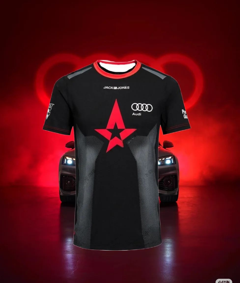 

2025 New Racing Motorcycle Riding Top Breathable Outdoor Sports Audi Summer Men's Casual Sports Street Short Sleeved T-Shirt