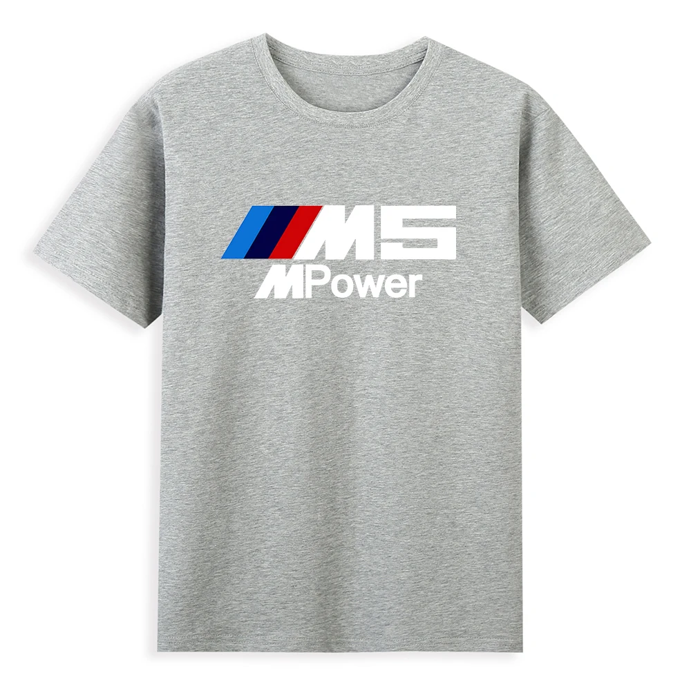 Car T Shirt Men Designer Brand Top Mpower M5 Summer New Locomotive Pattern Luxury Men Clothing