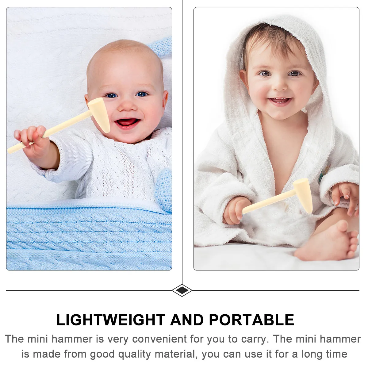 

Набор из 15 мини-молотков: маленькие деревянные молотки для развития моторики и ловкости у детей, обучающий набор для раннего развития