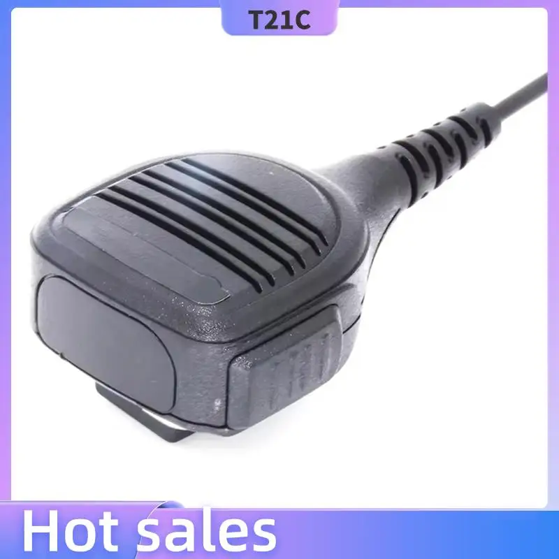 

T21C PMMN4013A 2-контактный PTT микрофон с дистанционным динамиком, двустороннее радио, плечевая рация, аксессуары для Motorola