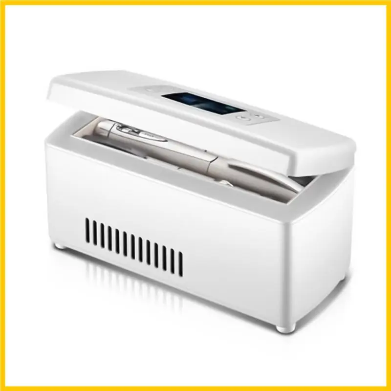 

G5AD Insulin Cooling Box Organizers Adjustable 2-18°C Quiet Operation Rechargeable Battery Suitable For Home Car Use