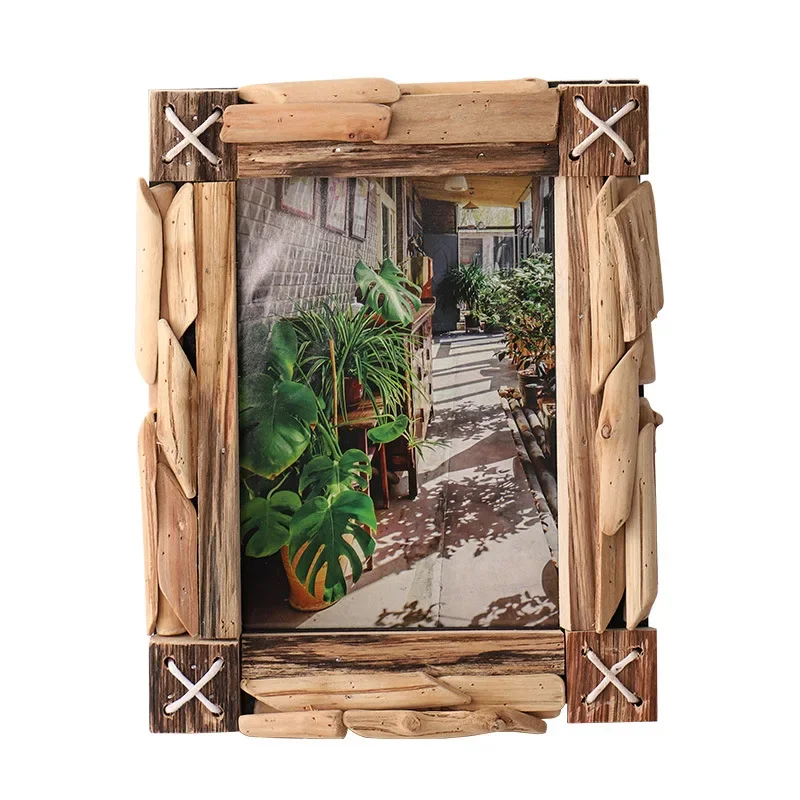 

Creative solid wood photo frame table 7-inch picture frame ornament, TV cabinet photo frame decoration home furnishings