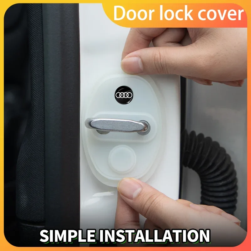 

4PCS Car Door Lock Cover Case Accessories For Audi A3 A6 Q3 B5 B6 B7 B8 B9 Q7 8P 8V 8L A5 A4 C6 C5 C7 4F A1 A7 A8 Q2 Q5 RS3 RS