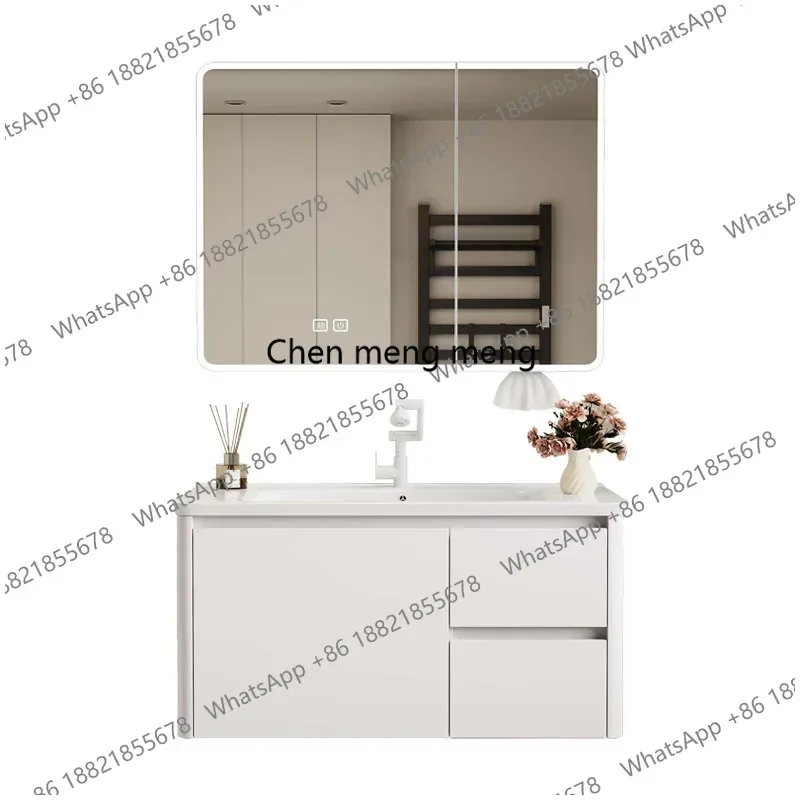 

Bathroom Cabinets with Ceramic Integrated Basin Bathroom Cabinet Hand Washbasin Cabinet Storage Washstand Toilet Side Cabinet
