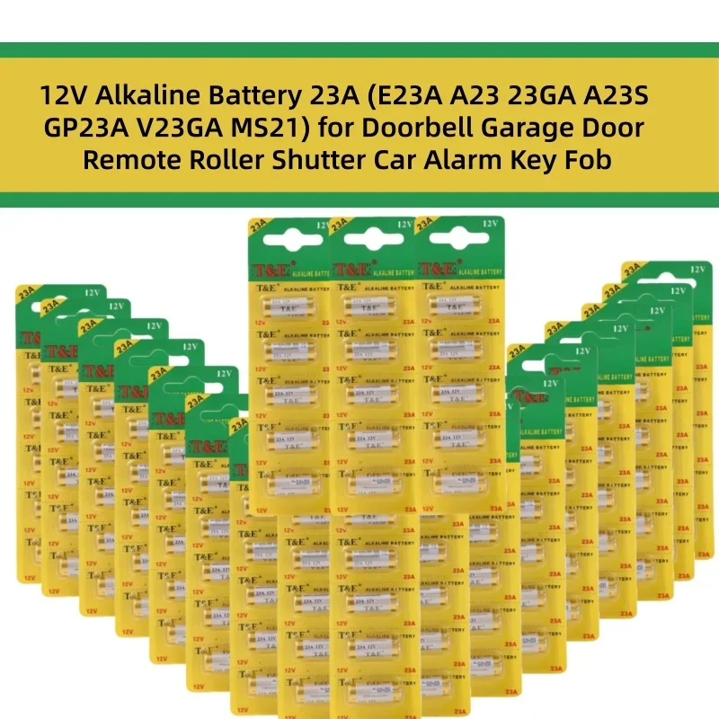

12V 23A A23 E23A 23GA A23S Alkaline Battery High Capacity for Car Key Remote Control Doorbell Toys And Calculator