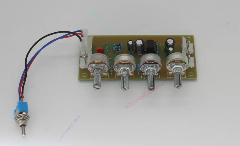DIY Handmade Portable Guitar Speaker Pre-tuning Board Three-stage EQ Adjustment Pre-amp Circuit Board
