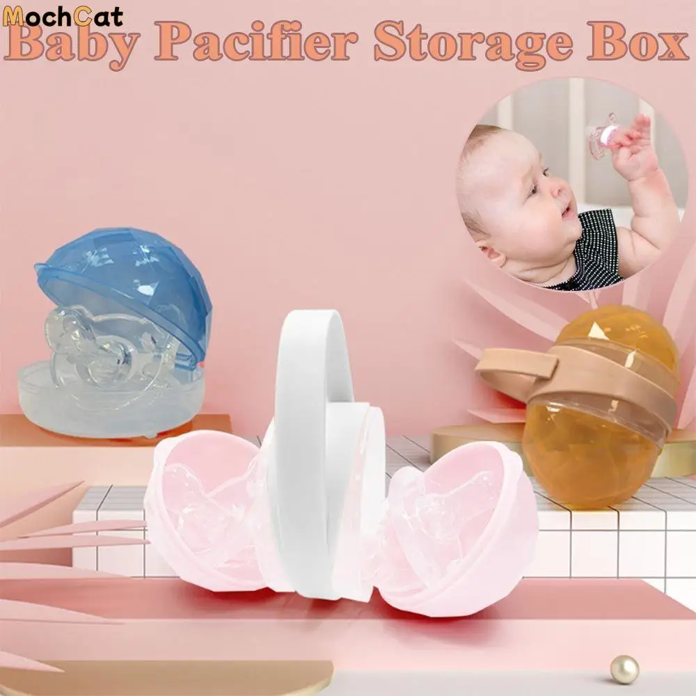 

Nipple Holder Case Baby Shower Gift Pacifier Storage Box Snack Storage Case Soother Container Holder Baby Pacifier Box