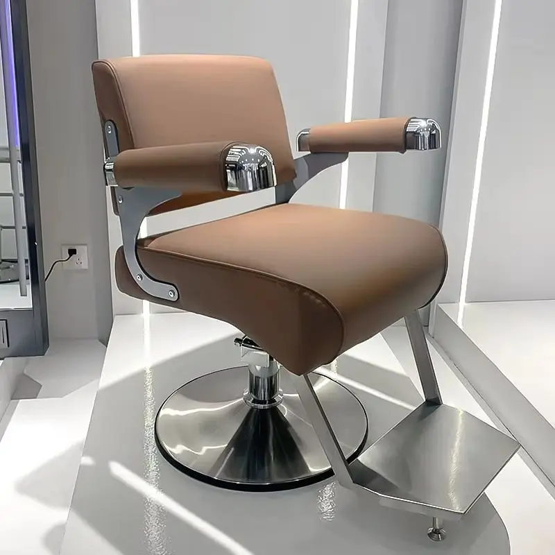 Professional Luxury Barber Chair Hair Salon Swivel Barber Chair Hairdresser Cosmetic Recliner Silla De Barbería Salon Furniture