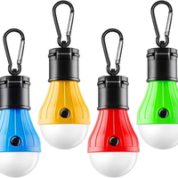 1pc Camping Bulb Light Battery Powered Mini Portable Lamp Outdoor Emergency Hanging Light For Camping Tent Lighting