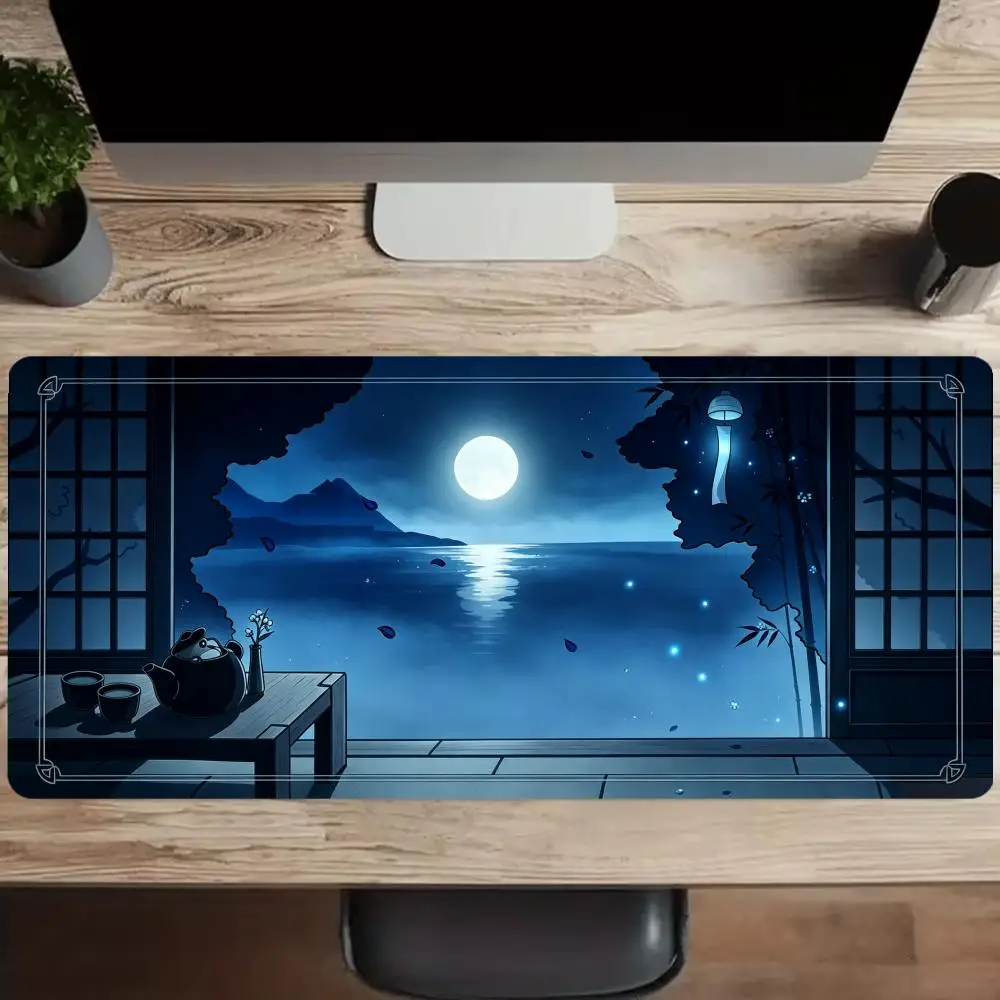Osume Matcha Hiragana Gaming Mats Large Mousepad 900x400 Desk Interior Desk Mats Keyboard Mat Rug Mouse Mat Mouse Carpet Decor