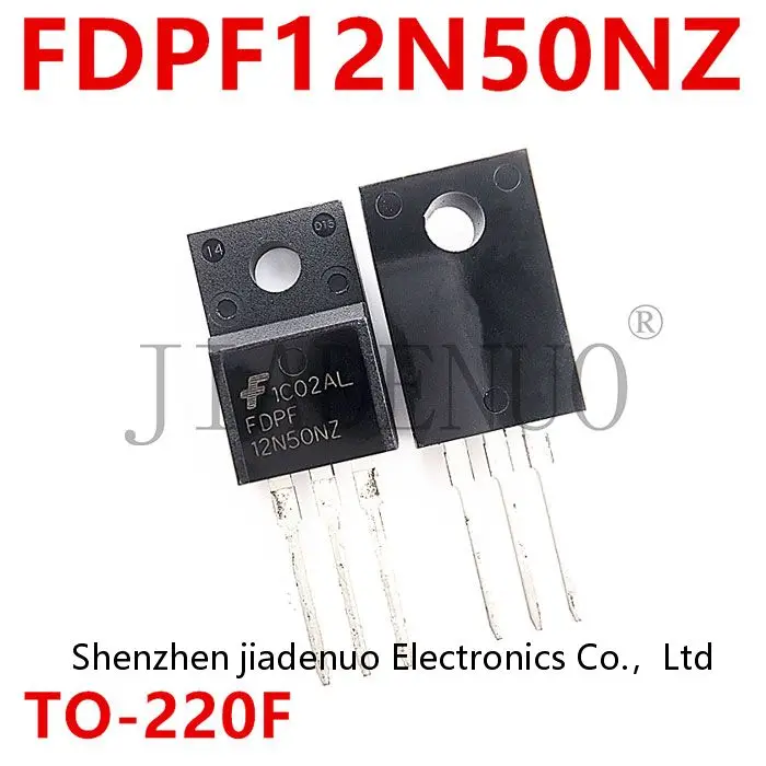 

(5-10pcs)100% New FDPF12N50NZ 12N50 12A 500V field effect tube TO-220F chipset