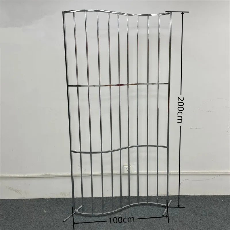 New Electroplated Metal Arch Line Screen Square For Wedding Party Decorations Hotel Stage Backdrop Stand Wedding Decorations